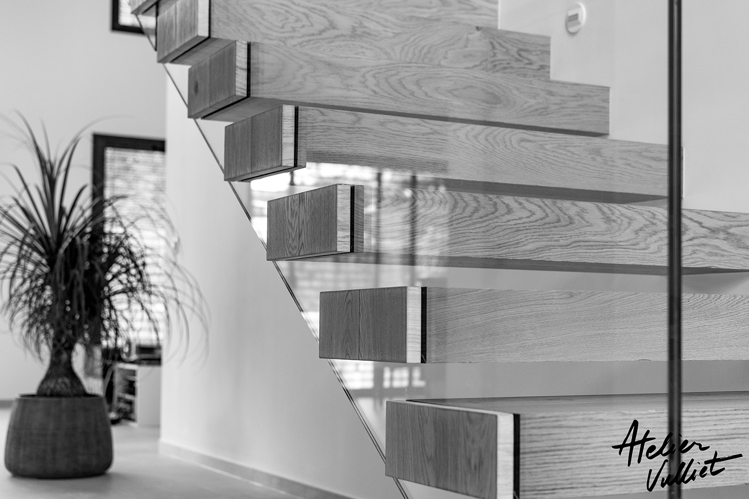 escalier verre design sur mesure a Annecy